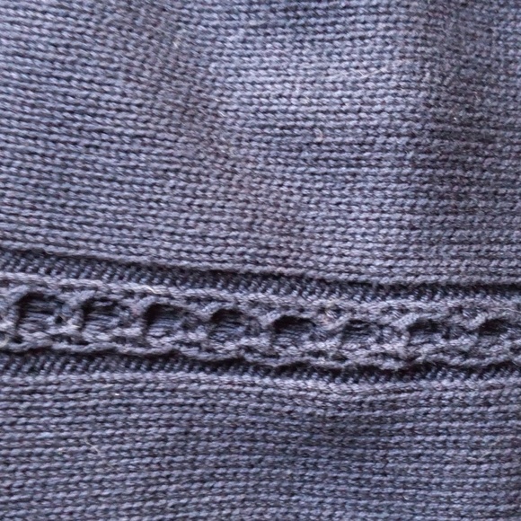 Olsen Europe NavyBlue Zippered Cardigan/Sweater Pockets Rib+Cable Knit Size S/M - Picture 7 of 7